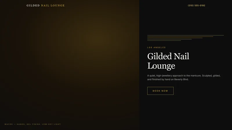 Screenshot of the Nail Salon — Luxury website template